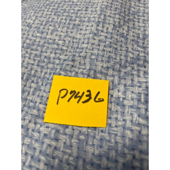 Benartex Cotton Screen Print Fabric Blue & White Basketweave Pattern 1/2 yard x - Picture 6 of 6